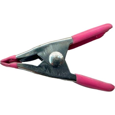 Pince bois 2" caoutchouc/métal galvanisé rose, pour menuiserie (1/5)