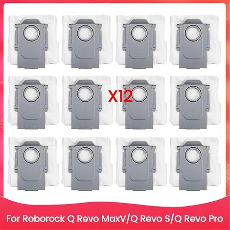 Aspirateur Sac à poussière Fit pour Q MaxV/Q S/Q Pro pièce détachée Large Capacity Sac à poussière de remplacement 12PCS (1/5)