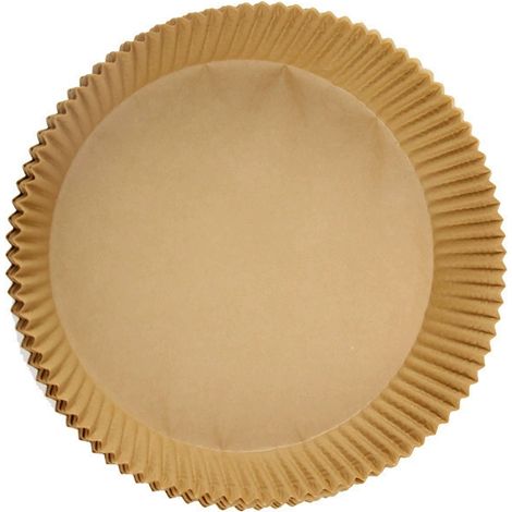 100 feuilles Papier sulfurisé jetable, forme adaptée panier friteuse à air, résistant huile/eau, qualité alimentaire, pour four/micro-ondes/rôtissage (1/5)