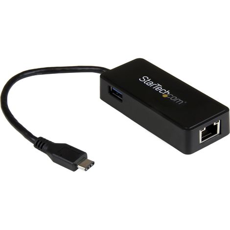 StarTech.com Adattatore di rete USB-C a RJ45 Gigabit Ethernet con porta USB-A supplementare - USB 3.1 Gen 1 - (5 Gb/s) (1/3)