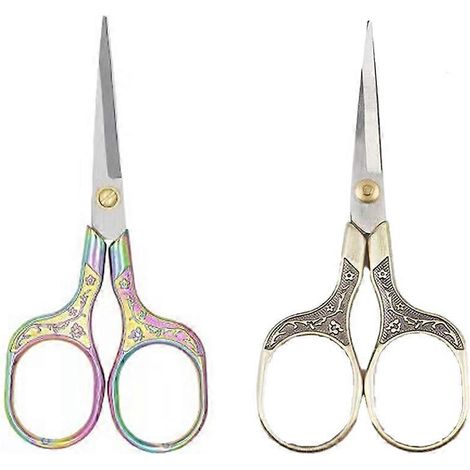 Ciseaux à tissu de style vintage, lame en acier inoxydable pour une coupe de précision, idéaux pour la coiffure, la barbe, la broderie et les loisirs créatifs. Style antique. (1/4)