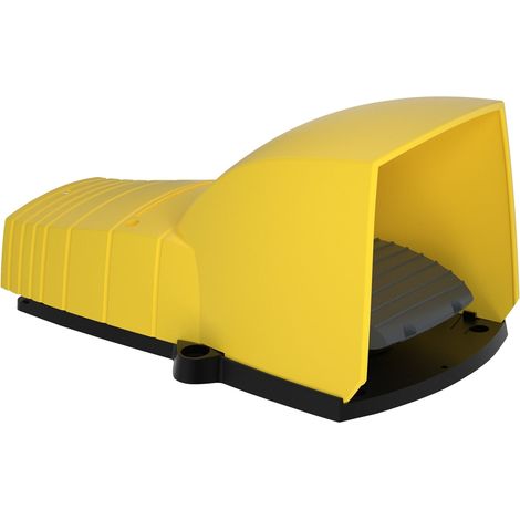 Télémécanique - Interruttore a pedale singolo XPE-Y c/protezione plastica GIALLO - 1NC+1NO - XPEY310