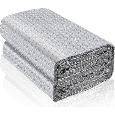 Rouleau isolant thermique en aluminium feuille réflecteur de radiateur film isolant thermique fenêtre plaque isolation thermique pour voiture mur (3m×60cm) (1/4)