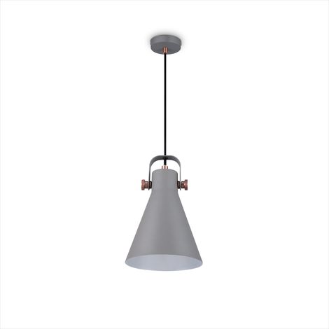 Paco Home Lámpara De Suspensión Salón Comedor Colgante Mesa Comedor Industrial Nero-Oro, Lampada a sospensione 1-Flame