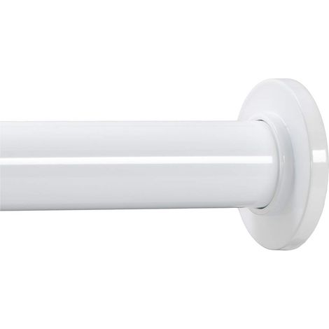Tringle à rideau à ressort pour fenêtre ou douche, 61 à 91,4 cm, blanc (1/5)