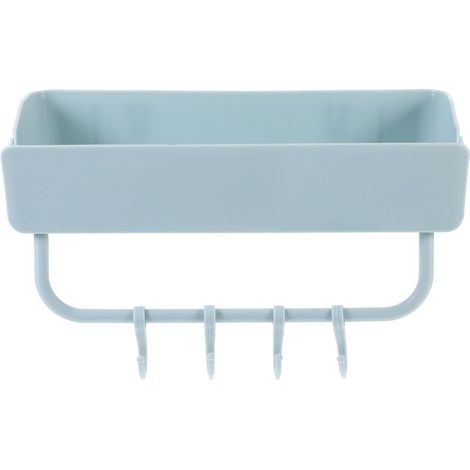 Étagère murale Healeved en plastique avec crochets , sans perçage , de rangement rectangulaire pour (1/5)