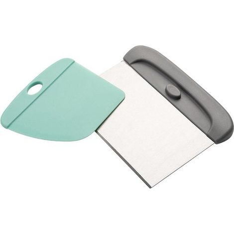 Raschietto per impasto/utensile da cucina, modellatore per impasto, manico comodo, 14,5 x 12 cm, verde (1/5)