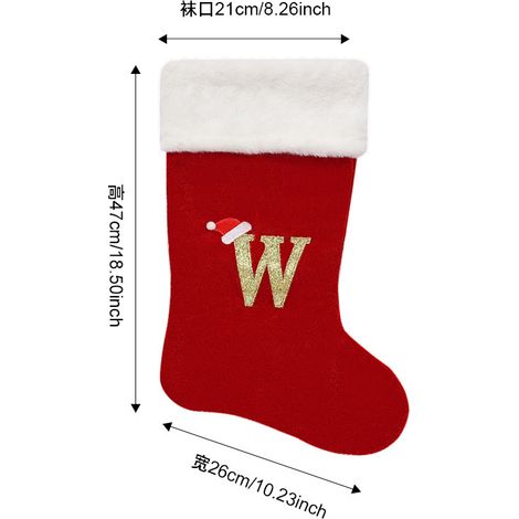 Large Christmas stockings, Christmas decorations, English letter ornaments, letter socks, children's cartoon gift bags