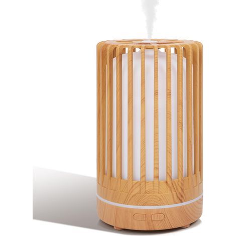 Diffuseur huiles essentielles, 200ml Design en Bois, 7 Couleurs LED & Fonction d’Arrêt Automatique, pour Maison et Bureau (1/5)