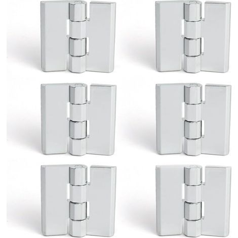 6 Pièces Trous de Charnière Plats Pliants, Charniere Porte Lourde, pour Portes Fixes, Portes D'entrée,Portes de Chambres,Portes de Jardin (1/5)