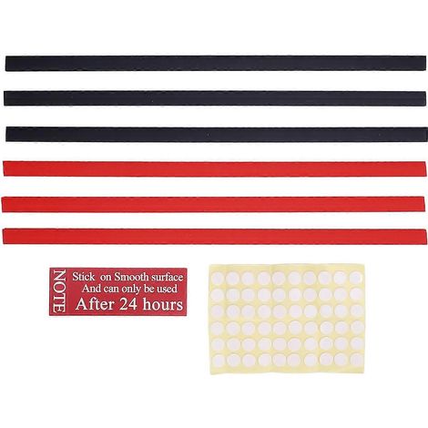 Support mural pour dosettes de café, fixation sous meuble, rangement vertical et horizontal, bandes PVC, 3 noires + 3 rouges