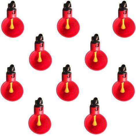 10 pièces volaille eau potable tasses automatique en plastique poulet Cage bols d'eau caille Piegon abreuvoirs pour bétail poulet