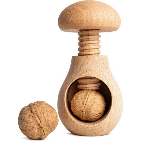 Nussknacker aus Holz in Pilzform – Natur (1/5)