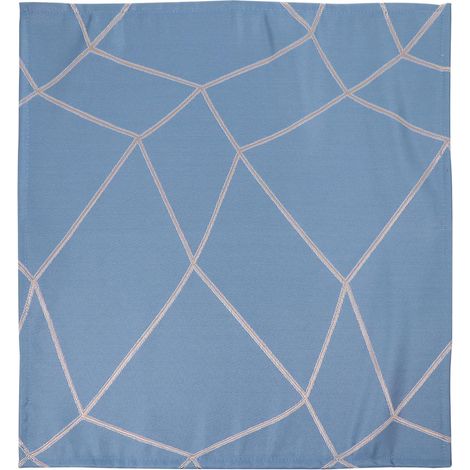 Serviette de Restaurant en Tissu Polyester Bleu, Pliable et Plus Ferme Fil Doré Simple, Style Européen, pour Serviettes de Fête (1/5)