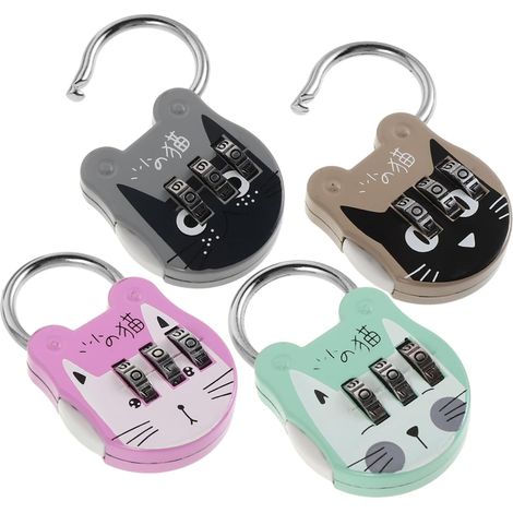 de 4 mini cadenas à combinaison pour casiers et sacs à dos (1/5)