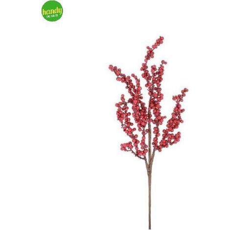 Ramo Hollyn Bizzotto Bacche Rosso H 50cm