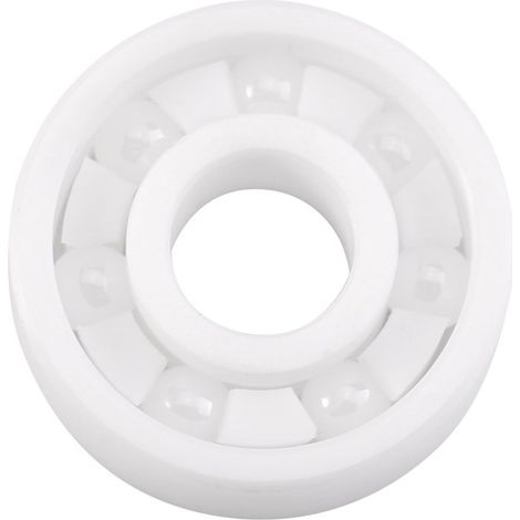 Akozon Ceramic Bearings, 1pc weiße Farbe ZrO2 Keramik Miniatur 608 Kugellager für Fingertip Spielzeug 8 22 7mm Skateboards und Inline Skates Bearings 608 Hybrid Ceramic Mittellager Kugellager (1/5)