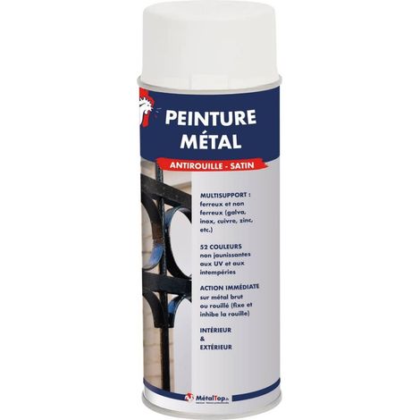 Peinture Metal - Gris béton - RAL 7023 - Bombe 400 ml - Métaltop