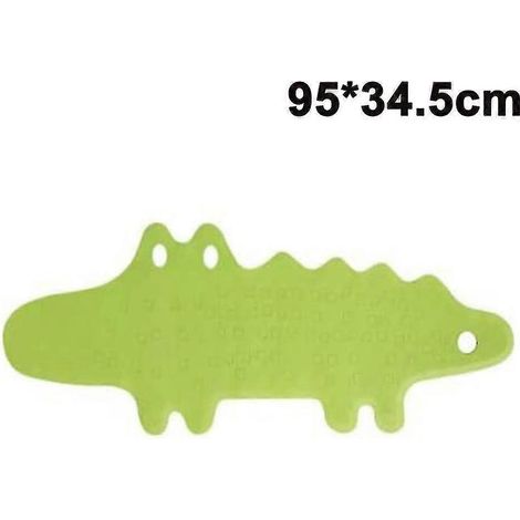 Rutschfeste Badematte für Kinder, rutschfeste Badewannenmatte, Kinderduschmatte, weiches Gummi, maschinenwaschbar, Krokodilmuster, 95 cm x 34,5 cm Wuqx (1/5)