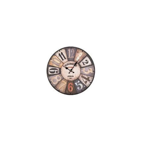 Mercury 68272 Orologio da Parete al Quarzo Cassa in Legno MDF 33 cm colore Assortito