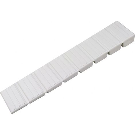 10 PEZZI - CUNEI LIVELLANTI PER MOBILI 20x100MM - IN PLASTICA COLORE BIANCO