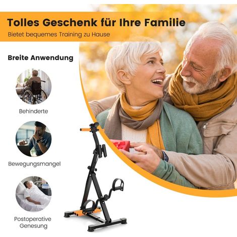 Pedalier pour seniors appareil de fitness pour main 43 53 x 45 x 87 100 cm noir orange