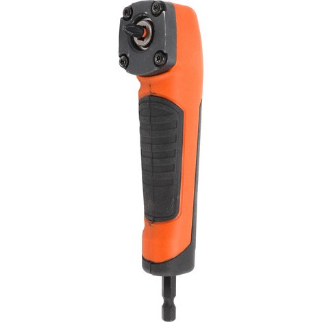 Adaptateur Perceuse à Angle Droit, Embout Hexagonal pour Tournevis Électrique, Accessoire Coude avec Jeu de Forets Magnétiques, Orange (1/5)