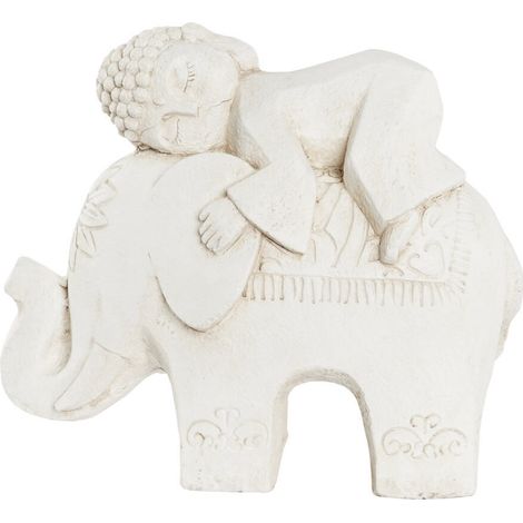 Figura Magnesia 44X22X40 Buda Elefante Envejecido FD203214 (1/3)