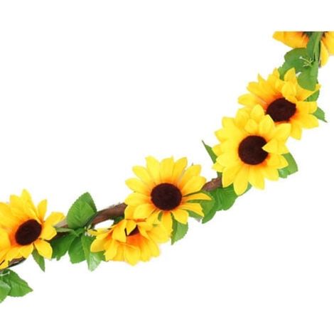 Soliflore artificielle tournesol liane lierre feuilles plante suspendue simulation déco mariage arche jardin intérieur extérieur (1/5)