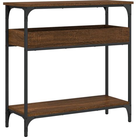 Maison Exclusive - Mesa consola estante madera ingeniería marrón