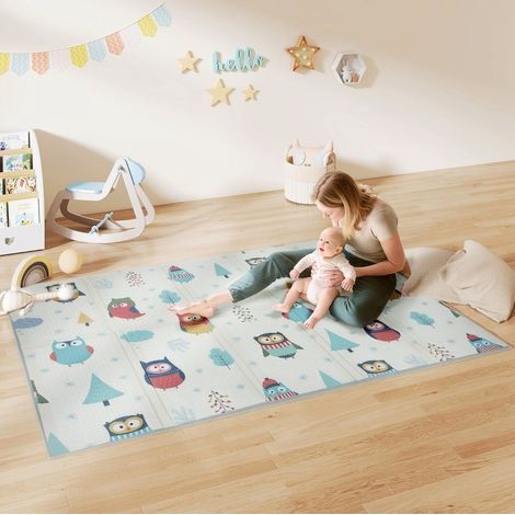 Tapis de jeu bébé pliable 200x150 cm multicolore en mousse antidérapante (1/5)