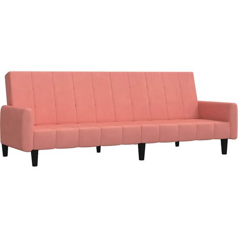 Canapé  Sofa-lit à 2 places rose velours