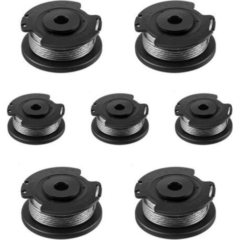 Bobine de rechange pour Bosch ART 23 SL/ART 26 SL/ART 2300/ART 23-28/ART EASY (F016800569/F016800385) pour tondeuses à gazon Bosch avec 1 capuchon (F016F04557) 7 pièces (1/5)