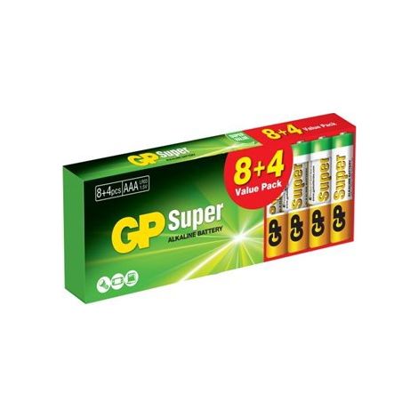 Super-Alkaline-Batterie AAA LR3 1,5 V 12 Stück - GP24A-U12
