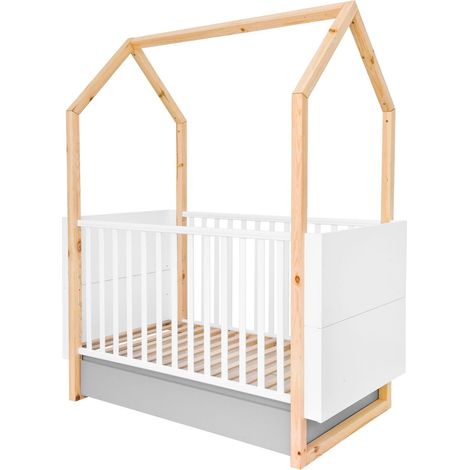Pinette Mitwachsendes Babybett 70 x 140–160 cm mit Schublade ohne Matratze (1/5)