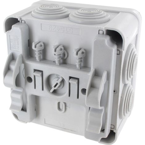 boite de dérivation - optibox - 100 x 100 x 55 - tétines - 1/4t - avec patte - blm distribution 555420