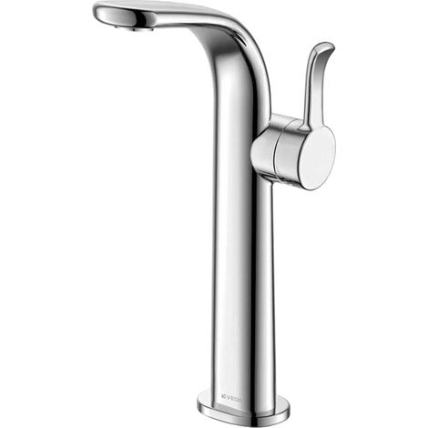 Mitigeur de lavabo avec bec haut et garniture de vidage (bouchon) chromé