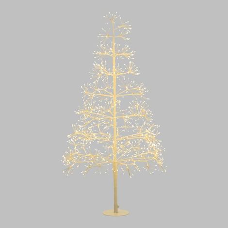 Arbre Conique Riche RICH Blanc H120cm 1000 MicroLED FlashLED avec Rameaux de Led 5m+Ø60xH120cm Lotti (1/5)