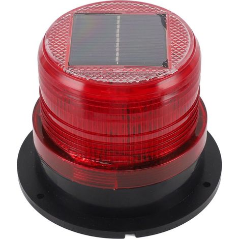 Solarbetriebene Sicherheitswarnleuchte mit Blitzlicht, wasserdichte LED-Notleuchte mit starkem Magnetfuß für Schneeräumfahrzeuge, Gabelstapler, rot (1/5)