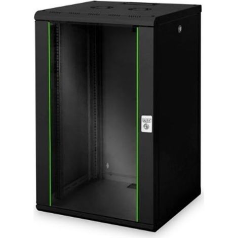 DIGITUS Schrank de Netzwerk, Rack de 19 Zoll, 20U, Wandmontage, Tiefe 450 mm, Kapazität de Last 100 kg, Unique Serie, Schwarz