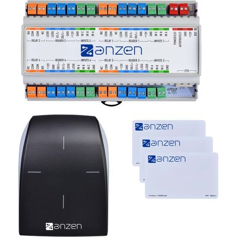 Pack contrôle d'accès : 1 centrale 4 portes, 1 lecteur sécurisé OSDP et 3 badges - AIPHONE AZPACKSECUR