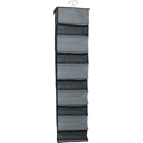 Sac de rangement suspendu à 10 compartiments pour vêtements, chaussures, chapeaux et sous-vêtements. Sac de rangement multicouche résistant et supportant une charge importante. (1/5)