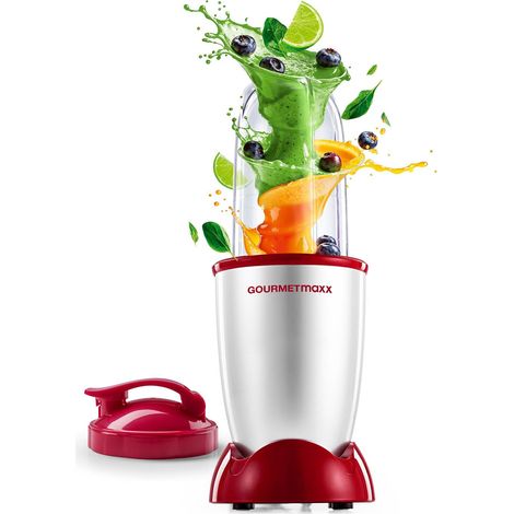Lot de 4 accessoires pour smoothies avec base 400 W, embout lame croisée, gobelet de 500 ml et couvercle à emporter, blender compact pour shakes et autres (1/5)