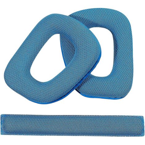 SOLUSTRE 1 Set Ersatz-Kopfhörer-Ohrpolster, Ohrpolster, Kopfbügelpolster, kompatibel mit Logitech® G930 G430 (Blau) (1/3)