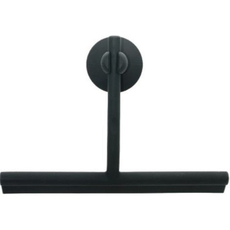 Raclette Douche, Raclette Silicone avec Support Noyau Acier Inoxy pour Salle de Bain, Verre, Porte de Douche, Raclette Vitre pour Fenêtre Voiture - Noir (1/2)