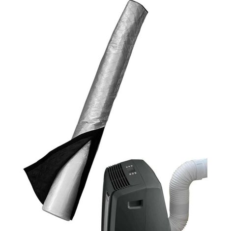 Protection de tuyau de climatiseur, housse de protection de tuyau de climatiseur portable, isolation de housse de climatiseur, pour tuyau d'échappement de 5 à 6 pouces de diamètre (1/4)