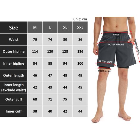 Short de course 2 en 1 pour hommes, respirant, à séchage rapide, actif avec poche pour téléphone, pour l'entraînement au basket-ball (1/5)