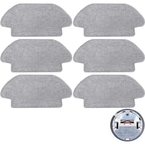 6 Pieces Cleaning Cloth for Xiaomi Mi Robot Vacuum Mop 2S/S12/Mop P/Mop Pro Robot Vacuum Cleaner Replacement Part, Accessory Set Washable Microfibre Cloth (1/5)