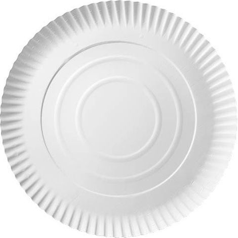 Assiettes rondes en papier blanc 26 cm 100 pièces.
