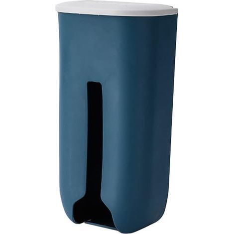 Müllbeutelhalter, wandmontierter Müllbeutelspender, selbstklebender Wandbeutel für die Küche, blau-sonniger Müllbeutelhalter (1/5)